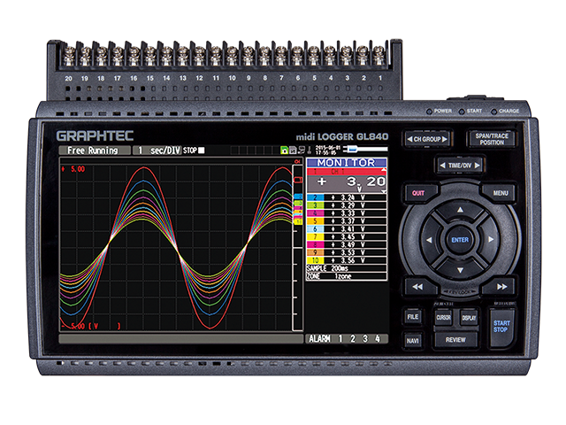 絶縁多チャネルデータロガー midi LOGGER